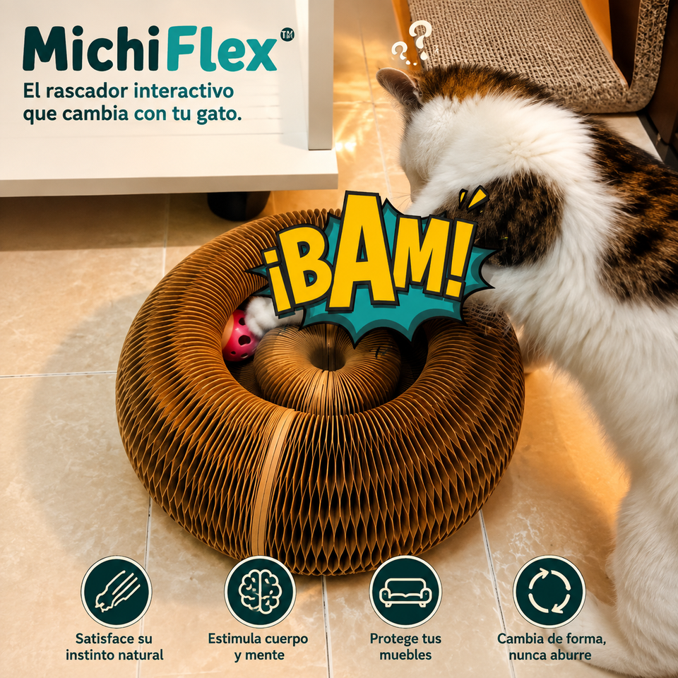 Beneficios del rascador interactivo MichiFlex